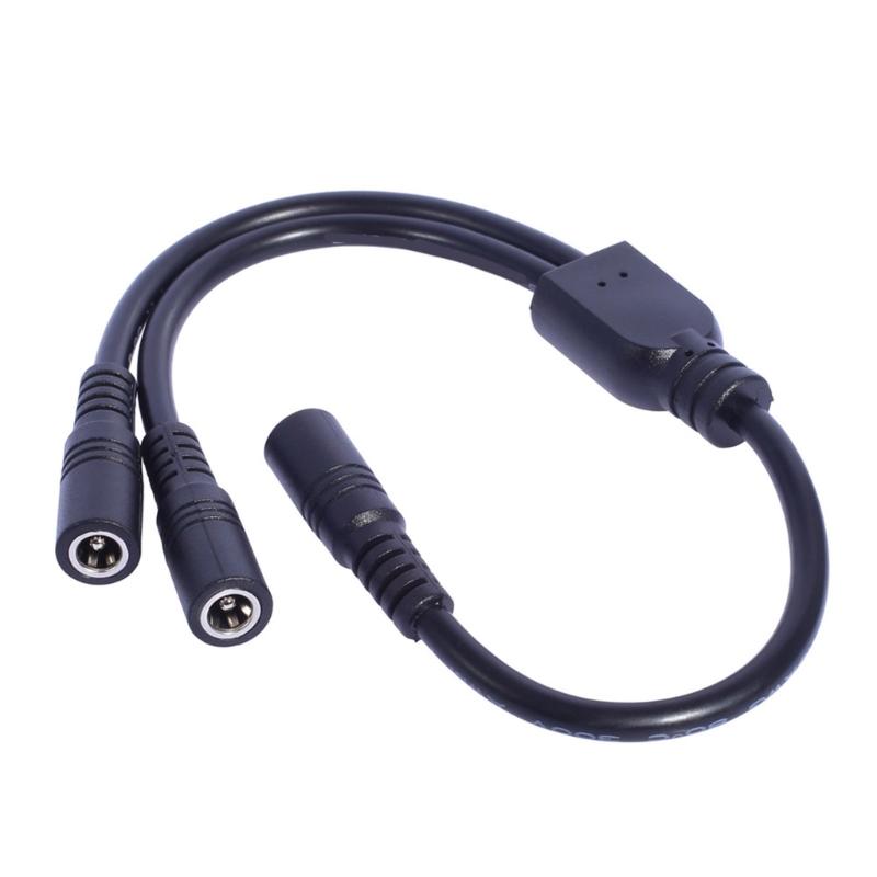 DC5521 Y Splitter Power Cable 5.5mmx2.1mm 1 Female to 2 Male for LED Lights Power Extension Cable 30cm/11.81in