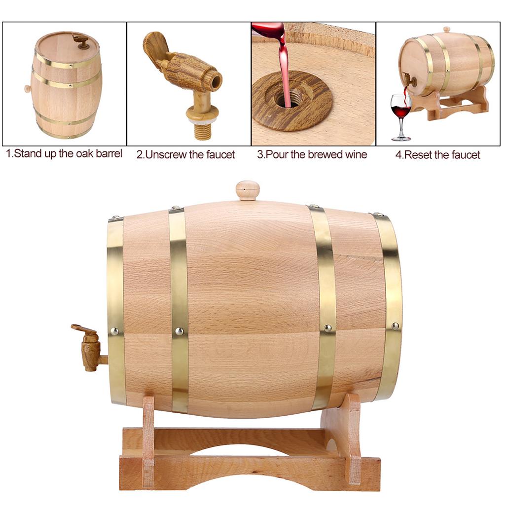 Botte di legno di quercia d'epoca per vino, birra, whisky, rum, porto