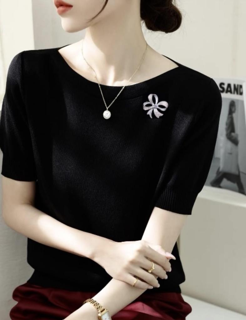 Zircon Ribbon Flower Brooch Crystal Flower Corsage Sparkling Diamond Flower Chest Decoration Gift for Mothers Such As Entrance Ceremonial Ceremonies,