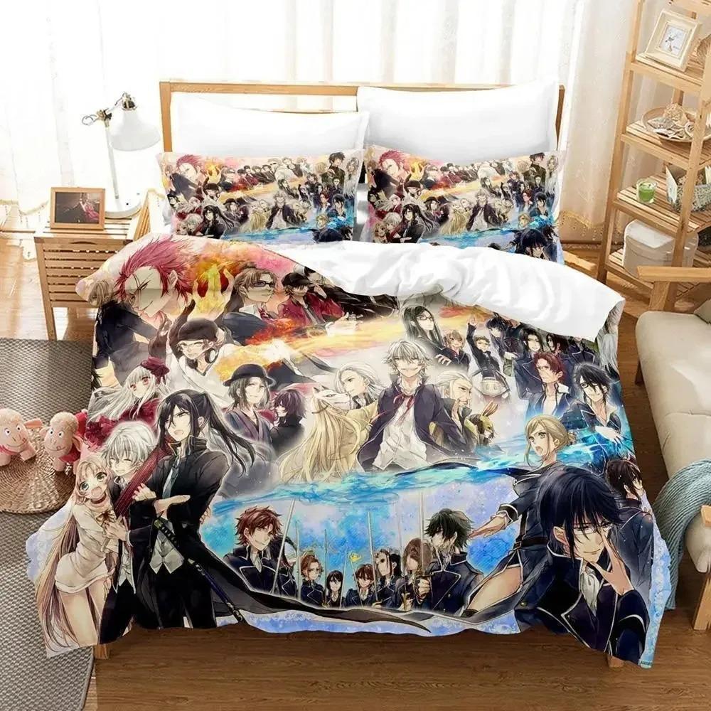 K Project Mikoto Suoh No Blood! No Bone! No Ash! Bedding Set Cartoon Anime Three-piece Set Adult Kid Bedroom Duvet Cover Sets