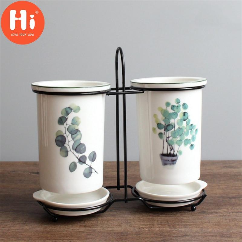 

Скандинавская керамическая ложка, палочки для еды, ведро, фарфоровый держатель для посуды, нож, вилка, ящик для хранения, органайзер для кухонной утвари