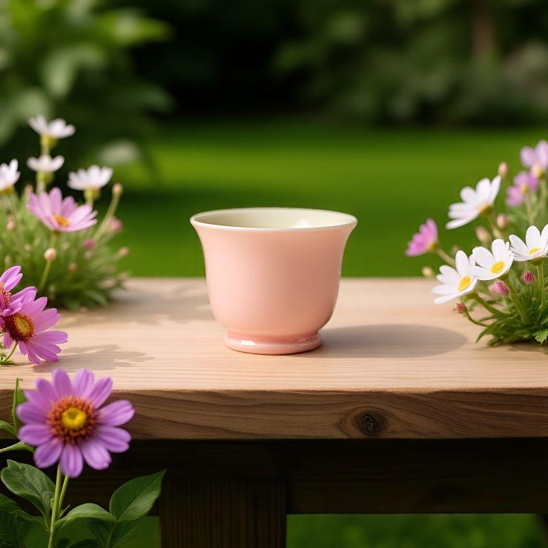 Women's Boutique Colored Glaze Ink Teacup Set: Ceramic Kung Fu Tea Tasting Cup for Guests