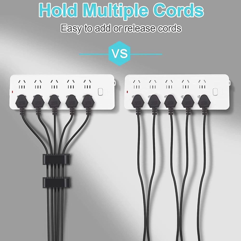 

Clips Cord Holder Harness Clamp Flexible Cable Winder Cable Organizer Cable Clamp Wire Organizer transparent-C 8hole