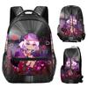Cartoon Novelty Kpop Youthful School Bags Unisex Gacha Life Travel Bags 3D Print Oxford Waterproof Notebook Shoulder Backpacks