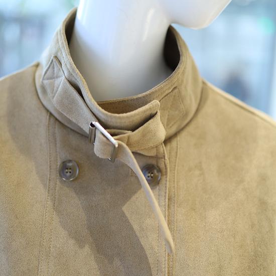 Olive De Olive Buckle Hem Banded Suede Jacket YW6SM136