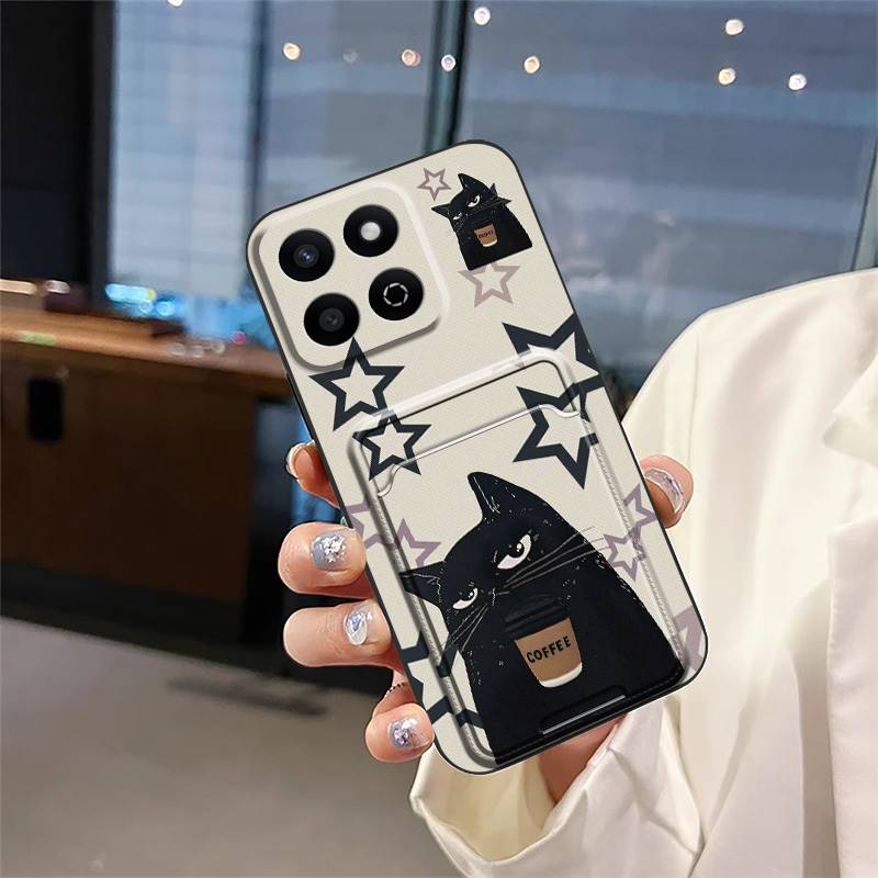 Card slot Full wrap Phone Case For Honor Play60 Plus/Honor200 Smart/X7C/Play9T protective Graffiti Anti-knock Cartoon
