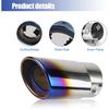1PCS Universal Car Auto Exhaust Muffler Tip Stainless Steel Pipe Chrome Trim Modified Car Rear Tail Throat Liner Accessories