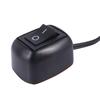 Car Switch Power ON/Off For Fog Lights Black Button DC 12V Plastic 18AWG