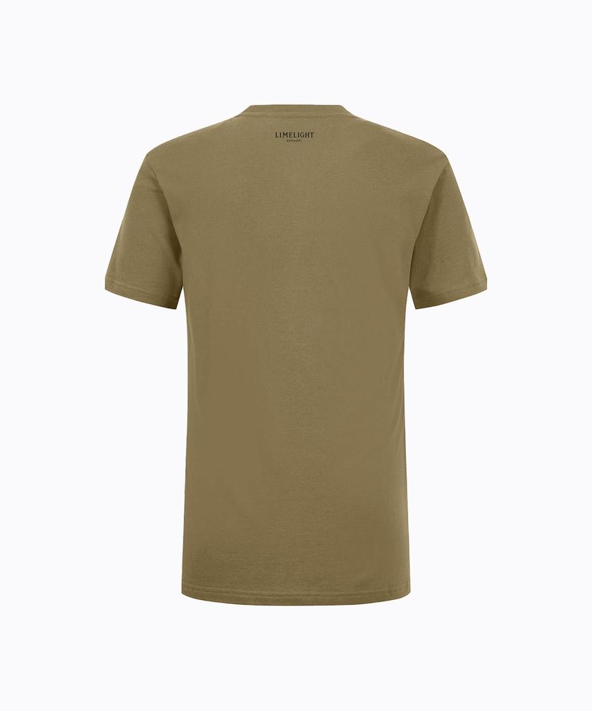 LIMELIGHT APPAREL Athlete Military T-Shirt (Khaki/Black)