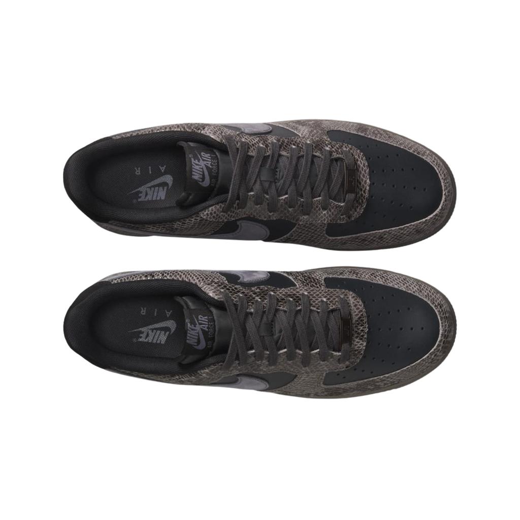 Nike Air Force 1 07 LV8 Snakeskin Pack - Off Noir Herren-Sneakers Schwarz Light-Carbon Cave-Stone HF2898-001