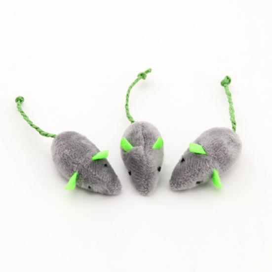 Yousheng Plush Catnip Mice Toy Small Interactive Stuffed Mouse Realistic Faux Fur Cat Mice Toy for Indoor Cats Kitten Play