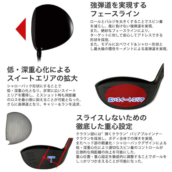 WORKS GOLF Ultra High Rebound Driver Maximax Black Premier MAX1.7 Premier ATTAS Ultra Short 41 Inch 10.5 Degree L Right Handed