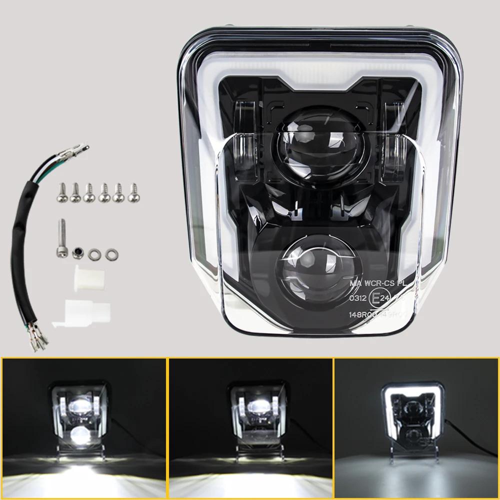 For Husqvarna Led Headlight Plate Supermoto TE TC FE FC 125 500 701 2016-2025 Dirt Bike Enduro Motocross Headlamp
