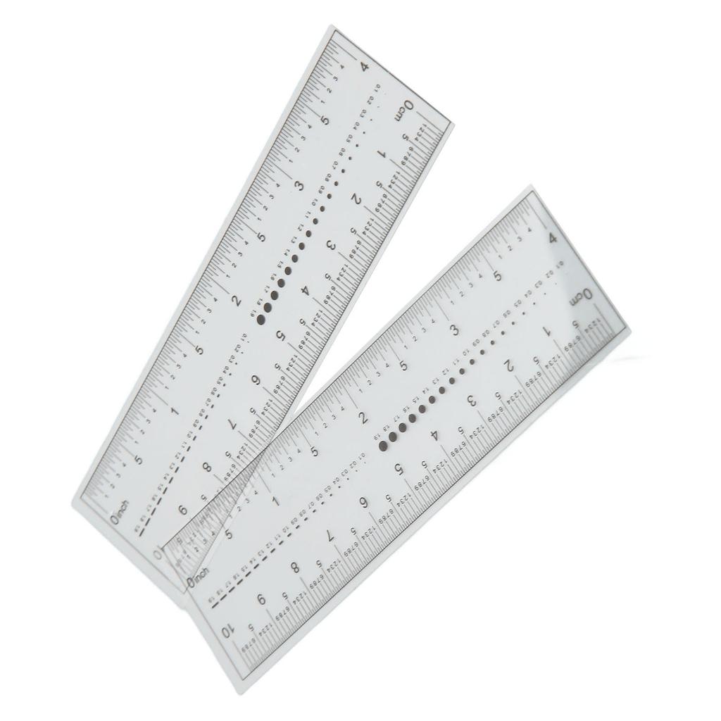 10PCS Fake Nails Measuring Ruler Professional Portable Transparent Nail Art PVC Soft Ruler for Nail Measuring Tool