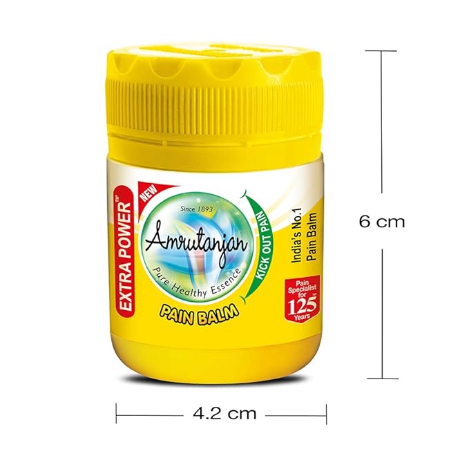 Pain Balm Extra Power - 50 ml | Suitable for Headache, Stress, Cold | 100% Ayurvedic | Starts working within 1 minute.