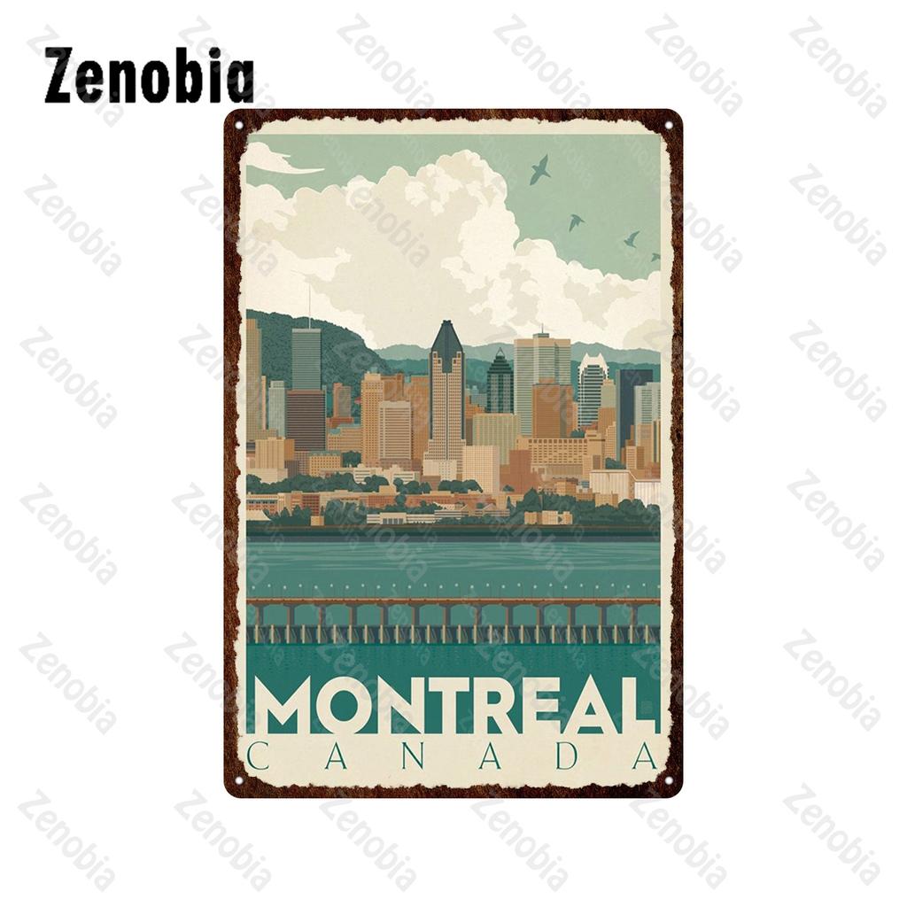 Country Landscape Metal Poster Classic National Landmark Building Metal Sign Vintage Tin Sign Wall Stickers for Home Decoration