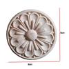 DIY Wood Applique Round Wood Carving Decal Home Hotel Restaurant Unpainted Wood Well Polished Exquisite Patterns
