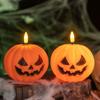 Halloween Decorations: Glowing Pumpkin Candle Lights Table Ornaments Atmosphere Setting Props