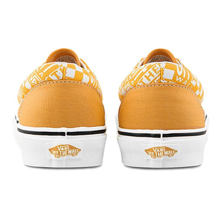 Vans Era Slip Resistant Durable Lightweight Low Top Skate Shoes Unisex Sneakers White Orange VN0A54F13S6