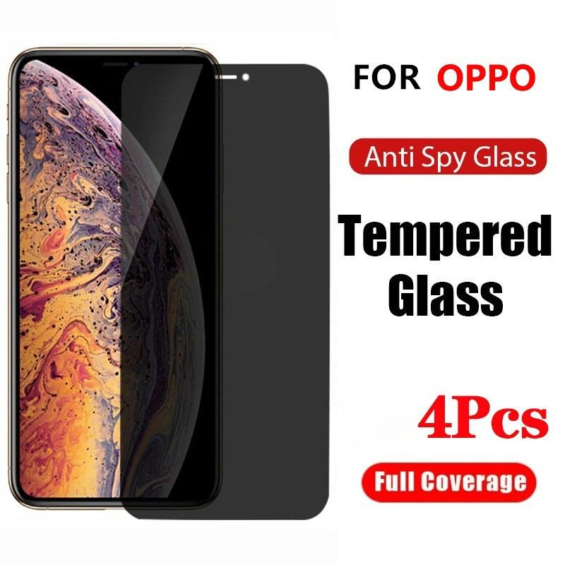 

4 шт. Защитное стекло с защитой от шпионажа для OPPO A98 A78 A57 A18 A38 A58 A96 A16K A17 A17K A16 A77 A94 A15SA54A53A31A92A52A32A1 A9A7Reno 8T OPPO A96 чёрный