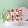 5PCS Vintage Soldier Doll Painted Handcraft Figurine Christmas Nutcracker  Ornament Home