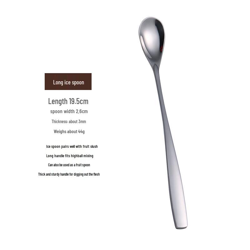 Stainless Steel Long Handle Dessert Spoon