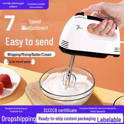 Handheld Electric Egg Beater and Dough Mixer with Desktop Functionality