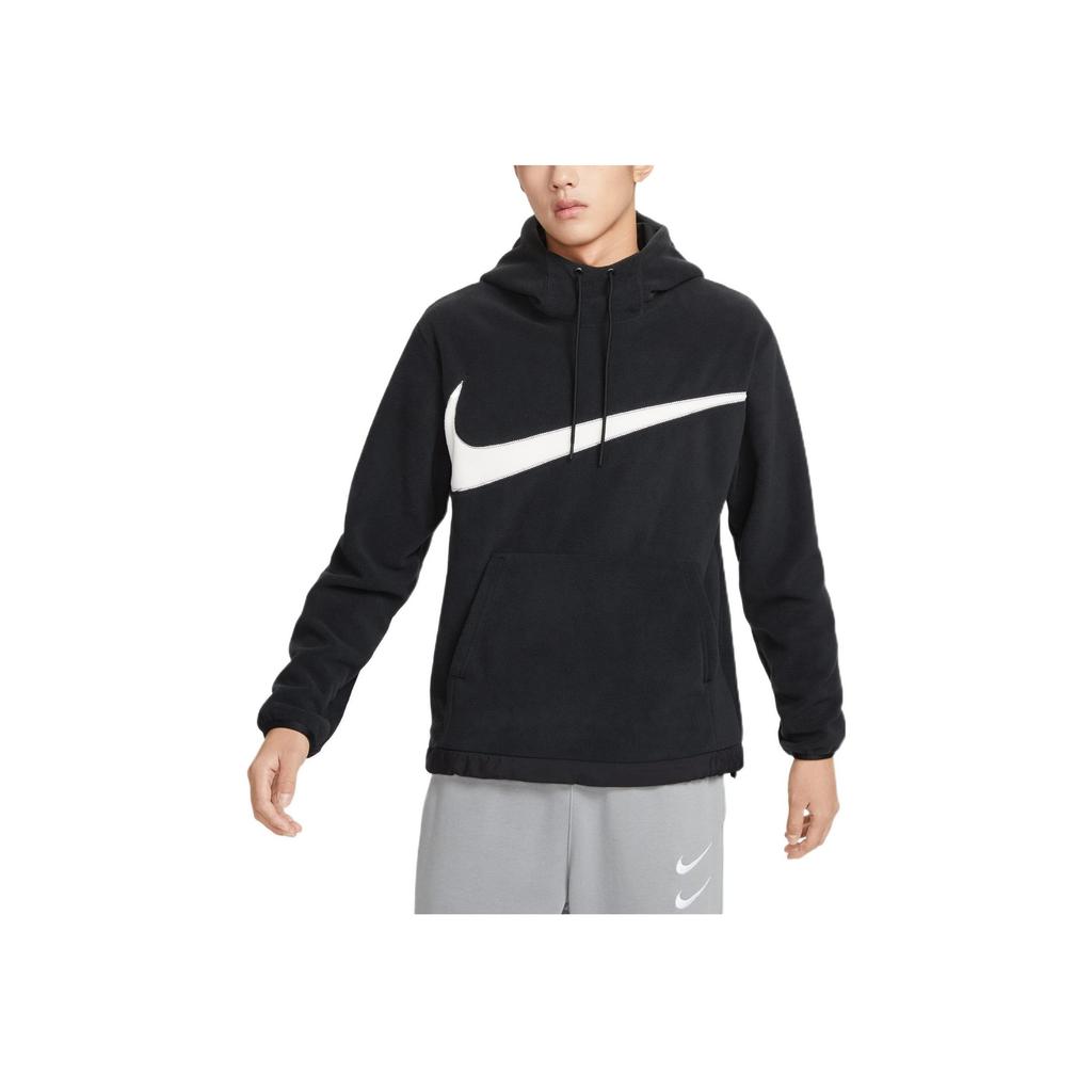 Nike Club Fleece Kangaroo Pocket Contrast Hoodie with Printed Logo Men Hoodie Black DQ4897-010