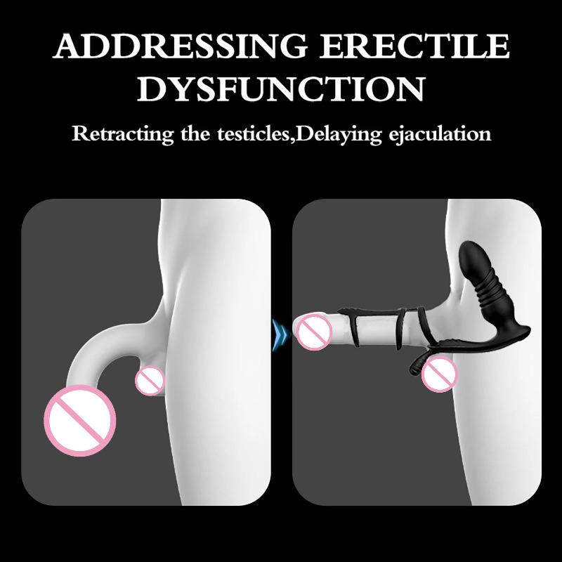 Prostata-Massagegerät Plug-In Dildo – Analer Vibrations-Butt Plug für schwule Männer & Paare, Starke Analstimulation