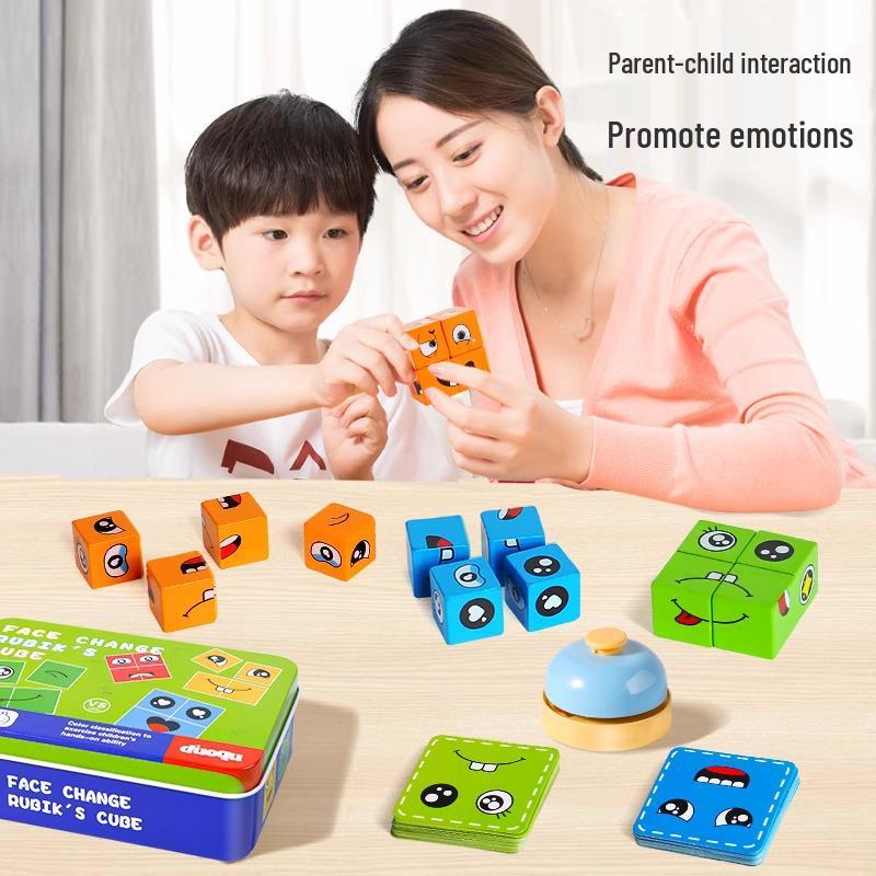 Children's Expression Magic Cube: Interactive Building Blocks for Ages 3-6