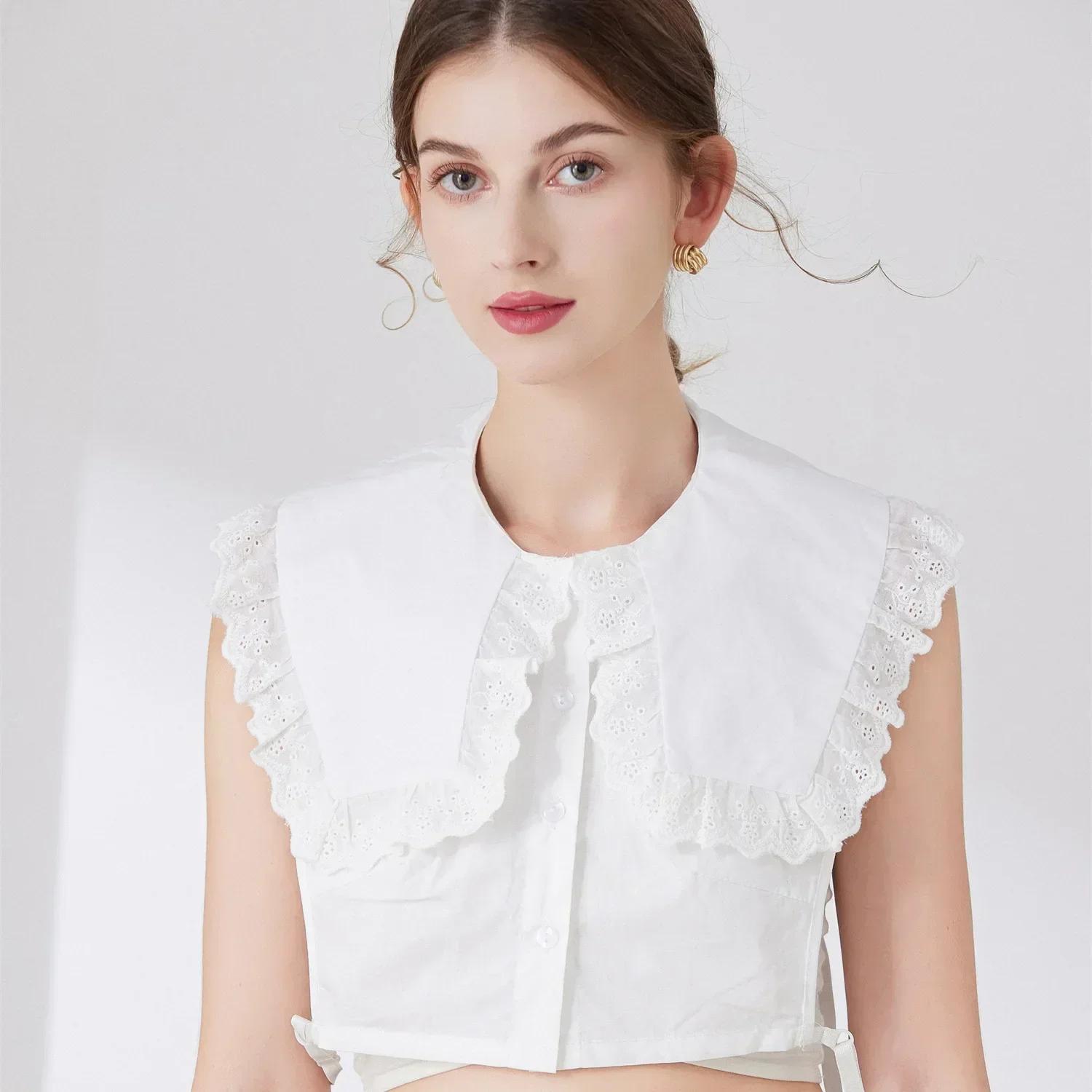 

Винтажный лацкан с искусственным воротником, женская съемная рубашка, фальшивый воротник для женщин, блузка, свитер, лацкан, топ, аксессуары для одежды