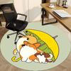 1pc Umbrella Dogs Office Round Area Rug, Under Office Chairs Bedroom Living Room Home Decor, Room Deco