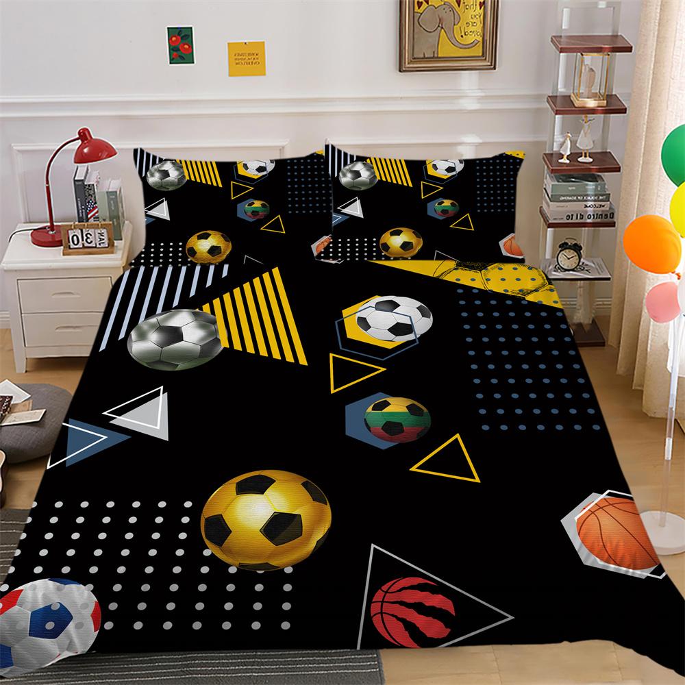 Pościel z nadrukiem w kulki Pokrowiec w pełnym rozmiarze Pościel dla chłopca Projekt Wysokiej klasy poliestrowa, fajna pościel do domu