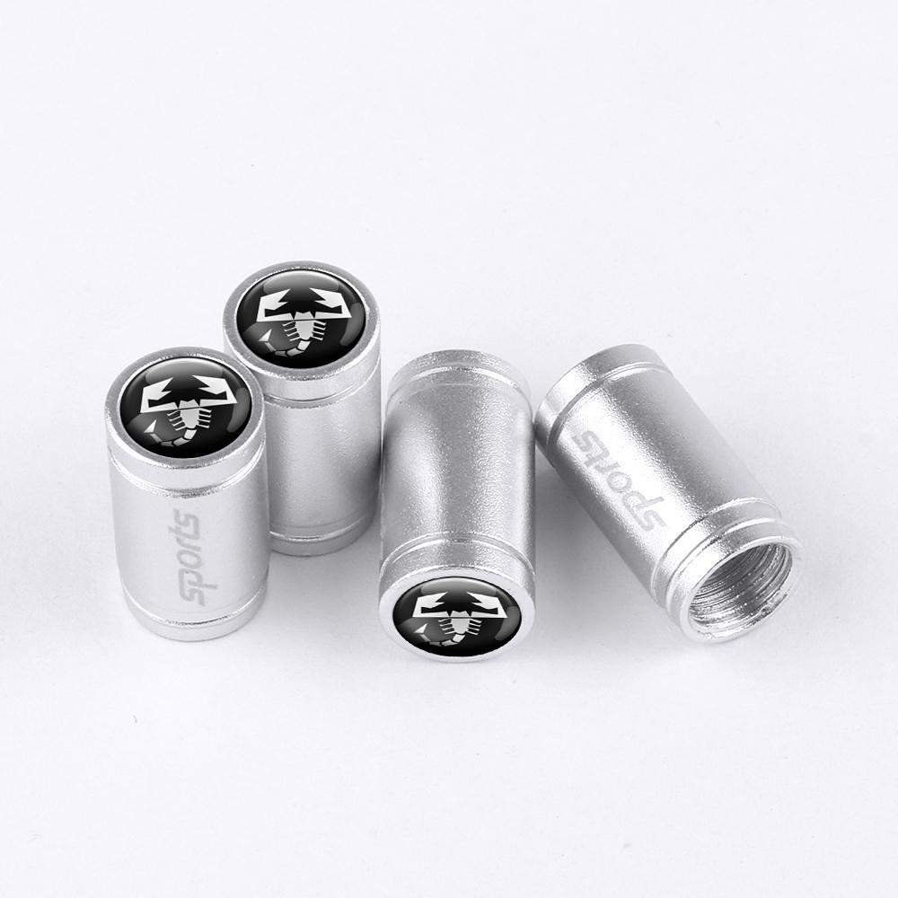 Auto Styling 4 Stück Auto Reifen Kohlefaser Metall Ventilkappe Abzeichen Zubehör Für Fiat ABARTH 500 Fiorino 595 124 Ducato Cross Palio
