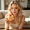 Strawberry Cake Squeeze Toy Soft Slow Rebound Simulated Food Toy Portable Stress Relief Pinch And Squeeze Relaxation Toy