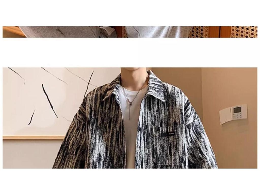 Men's Trendy Hong Kong-Style French Chic Jacket for Spring/Autumn - Casual, Loose-Fit Niche Design