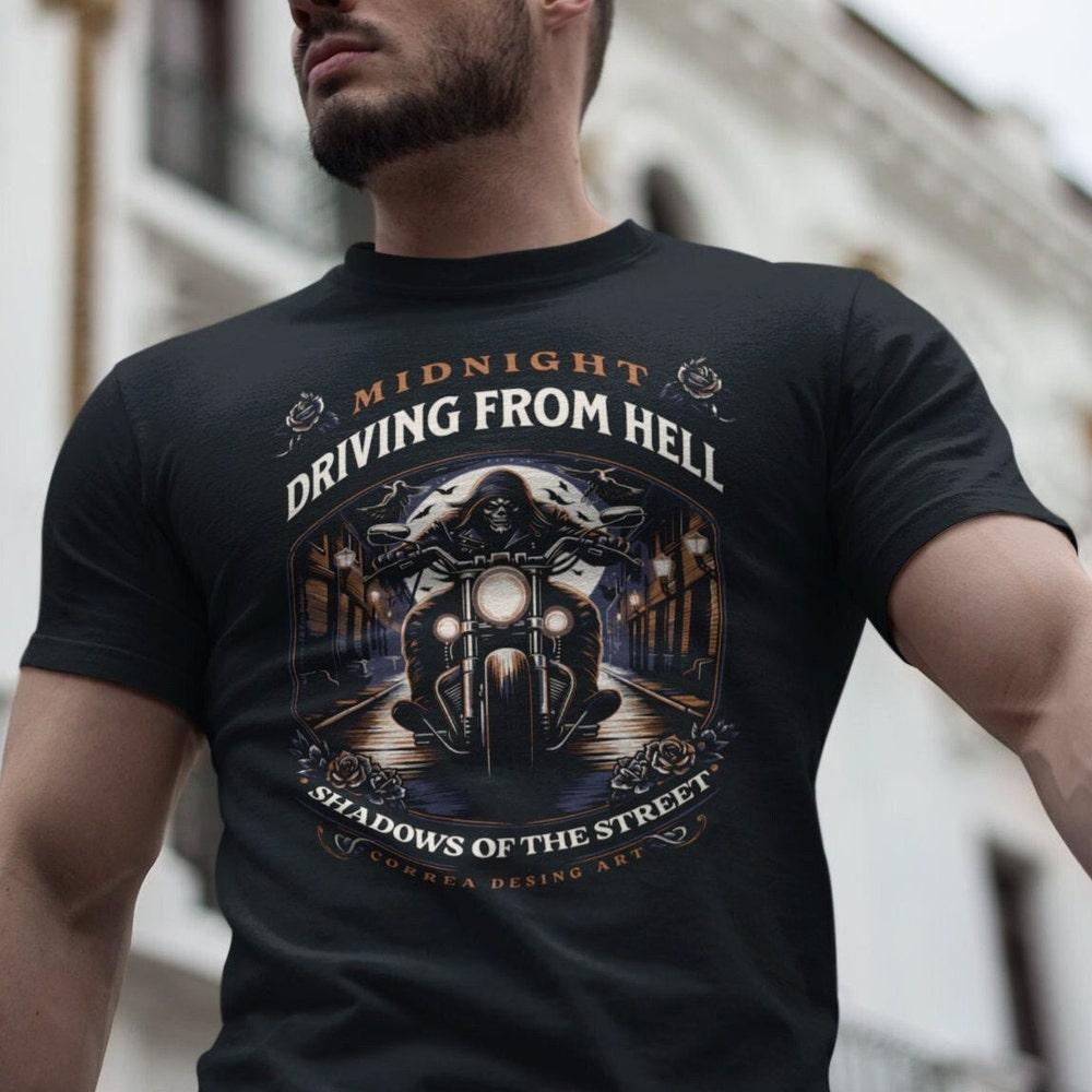 Midnight Shirt Gift,Fathers Day Gift,Motorcycle Gift,Gift for Her,Gift for Biker,Motorcycle T Shirts,Motorcycle Woman Shirt,Lovers Shirt, XXL