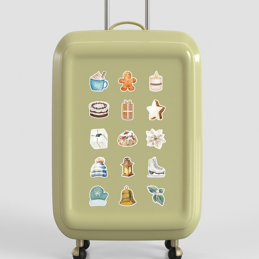 50 New Christmas Series Graffiti Stickers, Water Cup Computer Decorative Stickers, Creative Festival Stickers