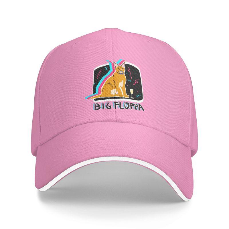 Punk Aesthetic Big Floppa Baseball Cap for Women Unisex Breathable Glitch Caracal Cat Dad Hat Sports