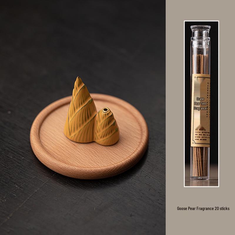 Blessing for Peace: Yuzu Incense Holder & Tray for Zen Tea Rooms and Coffee Tables