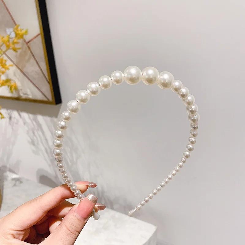

Fashion Full Pearl Hairbands Elegant Simple Flower Women Hair Hoop Bands Headband Bezel Girls Hair Accessories Headdress