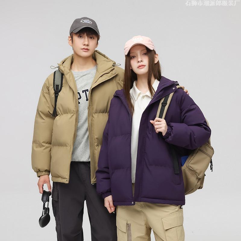 New autumn and winter trend loose thickened men's cotton-padded jacket women's casual couple cotton clothes 27