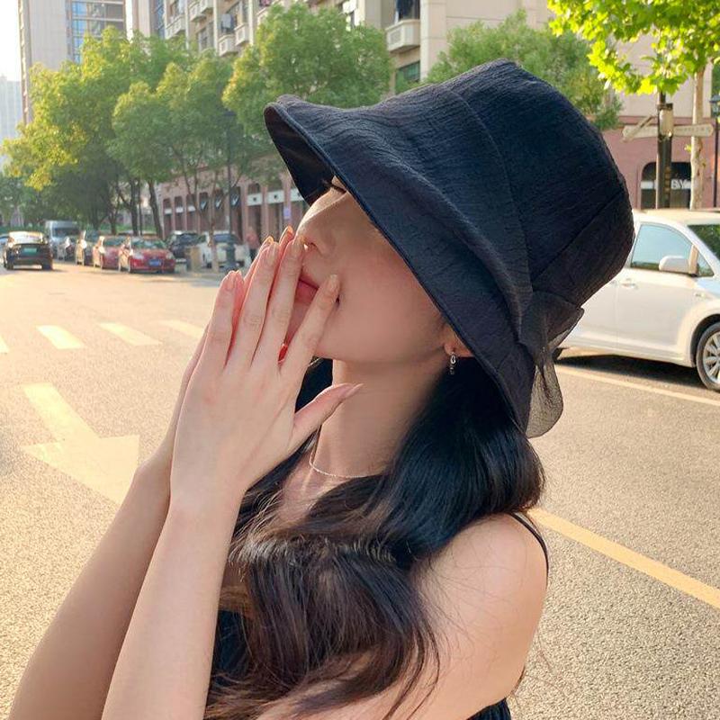 Women'S Summer Organza Fisherman Hat Stylish And Versatile Sun Hat Outdoor Hat
