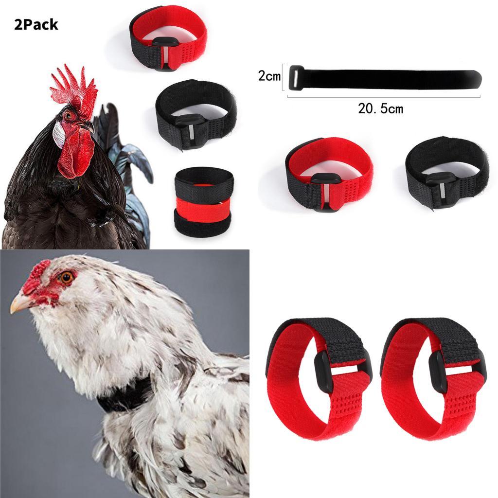 2x Rooster Collar, Chicken Collar Anti-Hook Noise Neckband