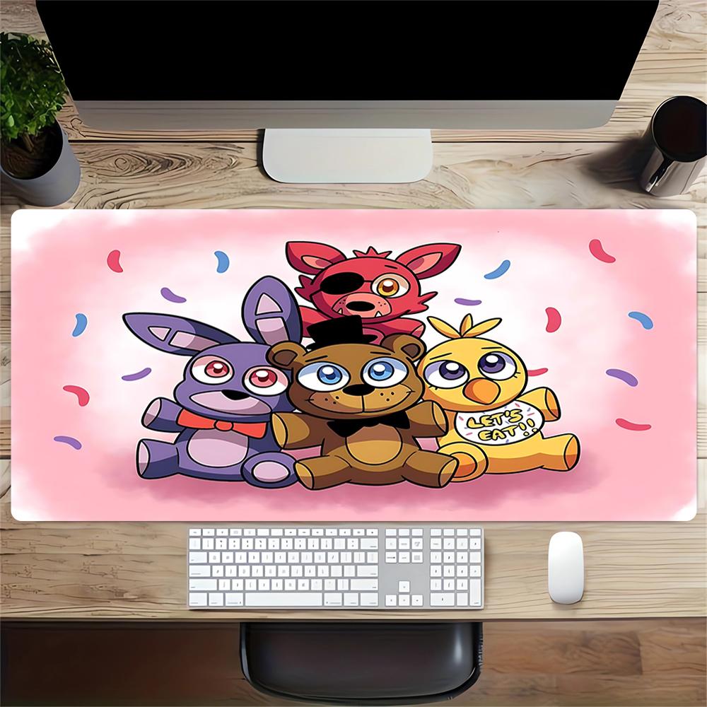 Fnaf Party Time Large Gaming Mouse Pad Nonslip Rubber Base Waterproof Desk Mat For Office Pc Laptop