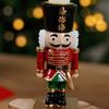 Christmas Nutcrackers Ornament Nutcrackers Figures Candle Holders Table Centerpieces Home Decors for Fireplaces Shelf