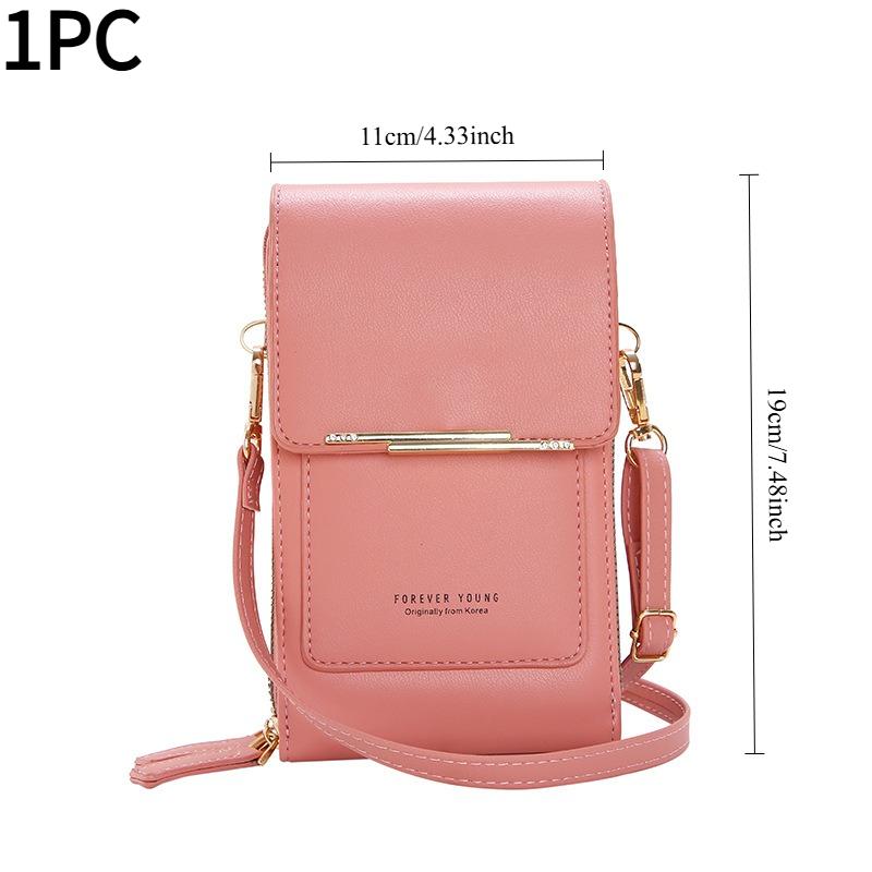 1PC Touch Screen Mobile Phone Bag Women's Popular Small Crossbody Small Bag for Mobile Phones Fashionable Wallet Vertical