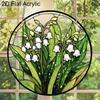Acrylic Lily of the Valley Suncatcher Stained Glass Effect Window Hanging Ornament Flower Lover Gifts