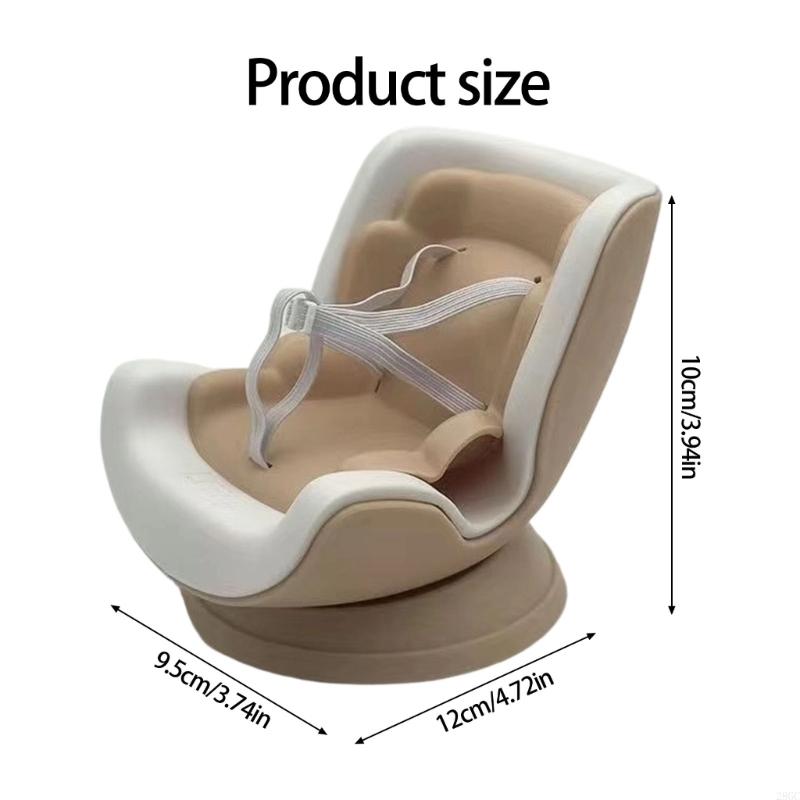 28GC Soft Cushioned Automotive Vent Clip Holder For 4-6.7Inch Plush Toy Stable Display Platform With Adjustable Strap