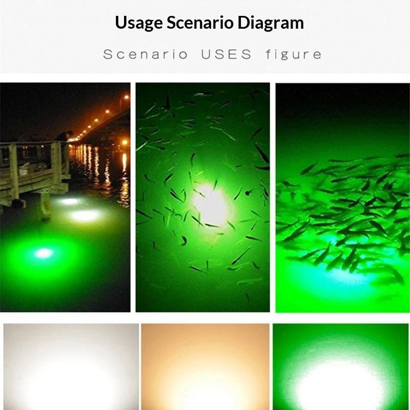 Underwater Fishing Light Lightweight Submersible Light Led Fish Attractant Lamp For Saltwater Freshwater Use